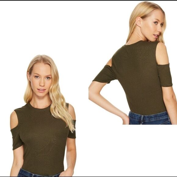 Joe Cold Shoulder Rib Knit Tee - Picture 1 of 2